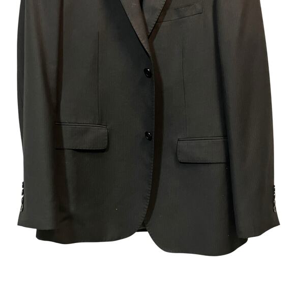 Giorgio Armani Sport Coat 42” Chest Le Collezioni Black Striped 2 Button Career - Picture 3 of 9